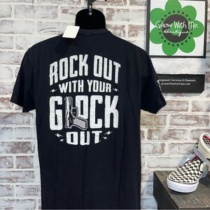 Shield republic Black Graphic Tee large